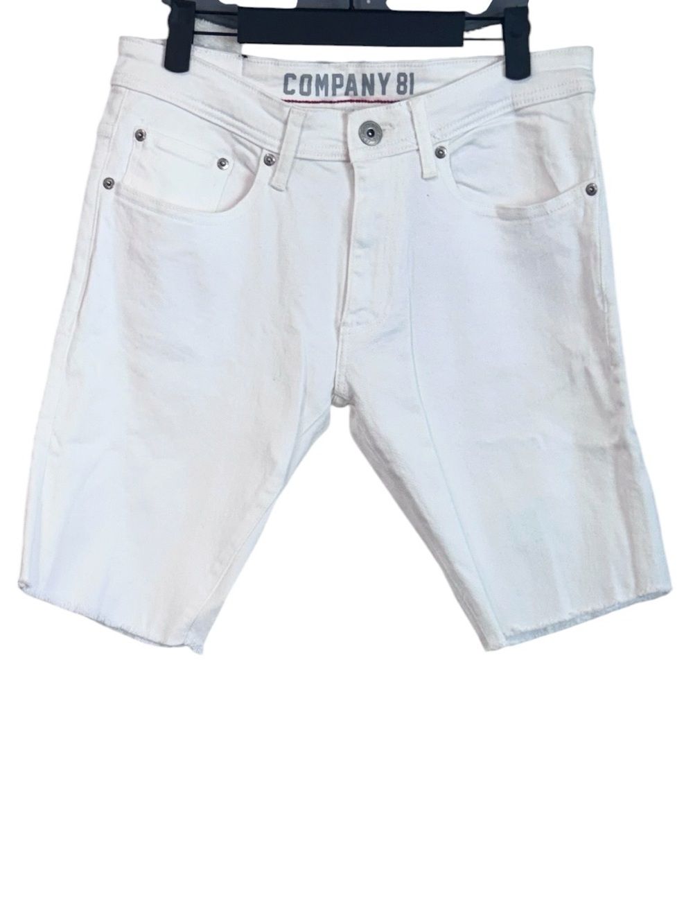 Company 81 Mens White Denim Jean Shorts Size 30 Heavy Cotton Stretch Casual